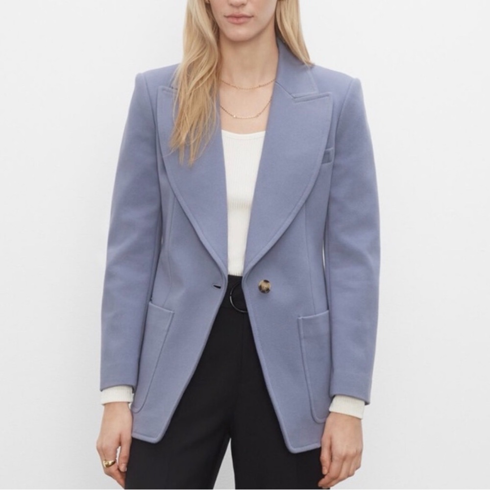 Club Monaco Lavender Single-Button Tailored Blazer